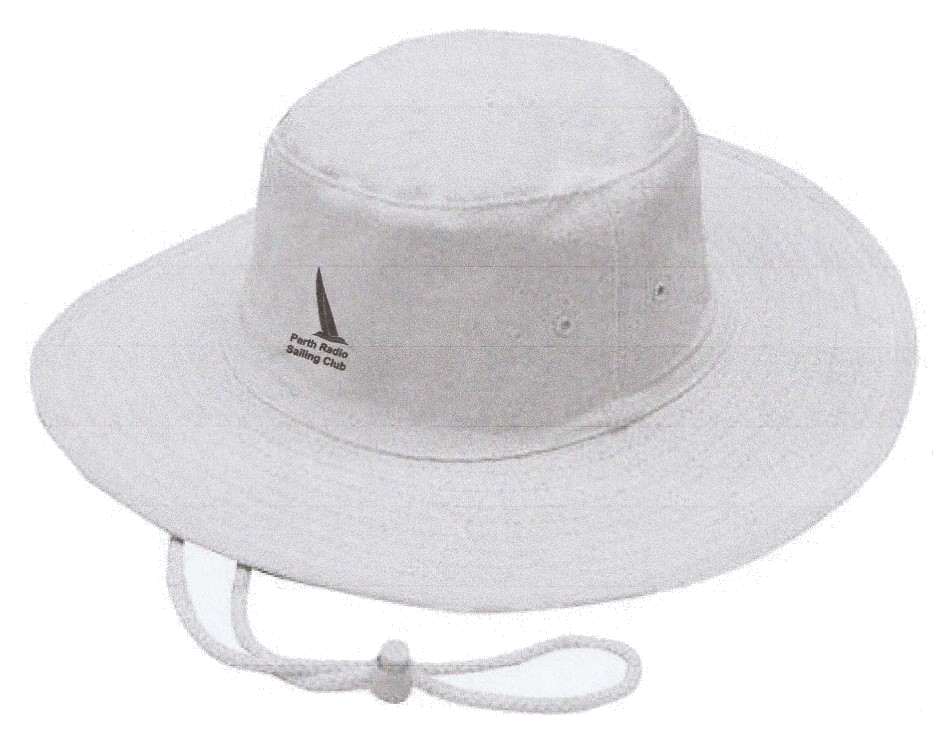White wide brim hat